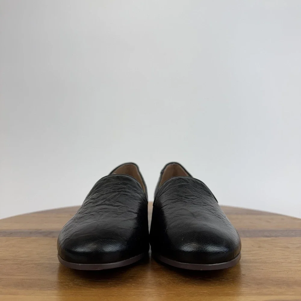 New Womens Vionic Willa II Black Soft Leather Comfort Casual Loafers Size 6 NWOB